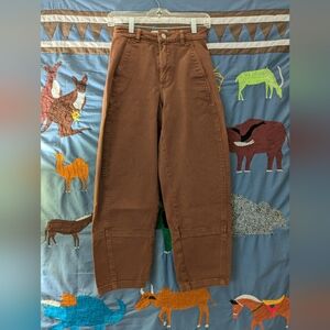 Everlane The Utility Barrel Pant in Rosewood size 00